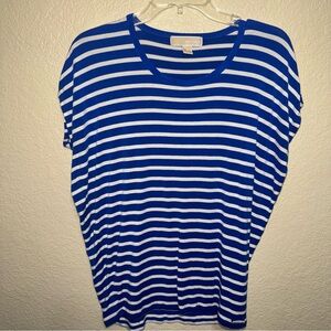 Michael Kors Striped Tee Small Short Sleeve Casual Logo Top